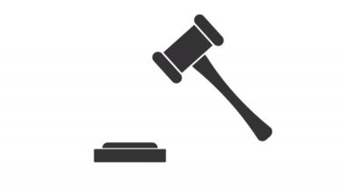 Justice and law concept. ourt verdictanimation with optional luma matte. Alpha Luma Matte included. 4k video
