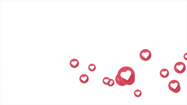 Sosial Kjærlighet Hjerteikonanimasjon Med Valgfri Luma Matte Alfa Luma Matte – stockvideo
