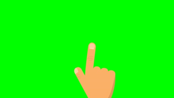 Set Hand Gestures Showing Uses Computer Touchscreen Tablet Trackpad Animation — Vídeos de Stock