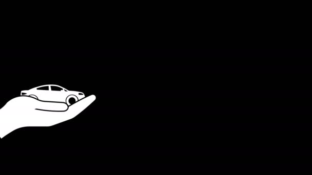Купувати Концепт Анімацію Автомобіля Опційним Luma Matte Включено Альфа Лума — стокове відео
