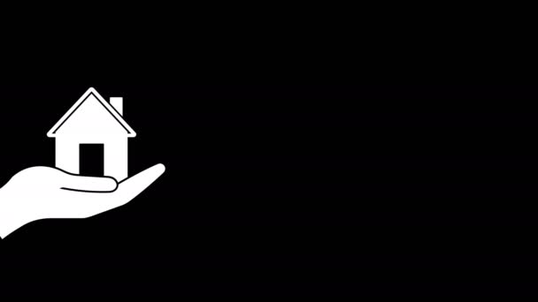 Покупка Анимации Концепции Дома Дополнительным Матовым Светильником Включая Матте Альфа — стоковое видео