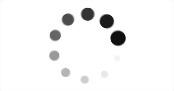 Loading Circle Icon White Background Animation Optional Luma Matte Alpha — Video Stock