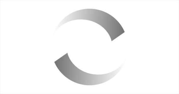 Loading Circle Icon White Background Animation Optional Luma Matte Alpha — Stockvideo