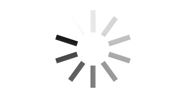 Loading Circle Icon White Background Animation Optional Luma Matte Alpha — Stock Video