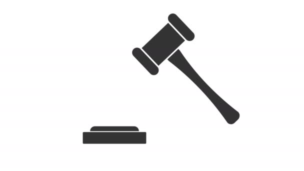 Justice Law Concept Ourt Verdictanimation Optional Luma Matte Alpha Luma — Stock videók