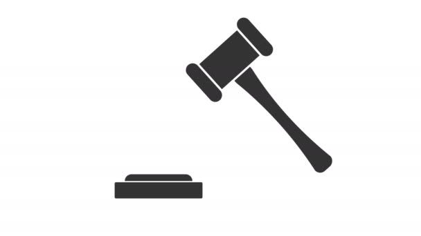 Justice Law Concept Ourt Verdictanimation Optional Luma Matte Alpha Luma — Vídeos de Stock