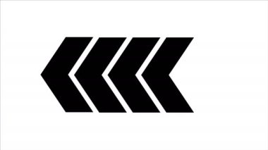 Animation of arrows sign animation with optional luma matte. Alpha Luma Matte included. 4k video