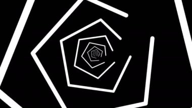 Infinite, loopable pentagon shape tunnel background. 4k video