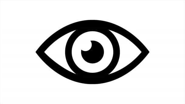 Eye Icon Animation Optional Luma Matte Alpha Luma Matte Included — 비디오