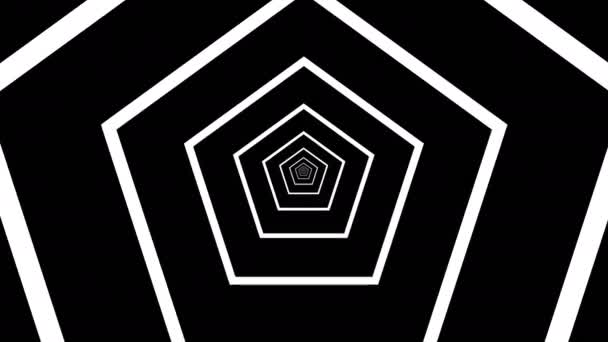 Infinite Loopable Pentagon Shape Tunnel Background Video — Stockvideo