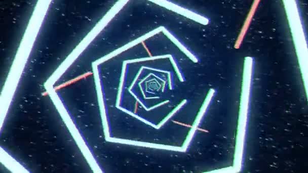 Infinite Loopable Pentagon Shape Tunnel Background Video — Video