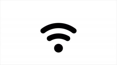 Wifi icon animation 4k. Wifi symbol. Connection sign