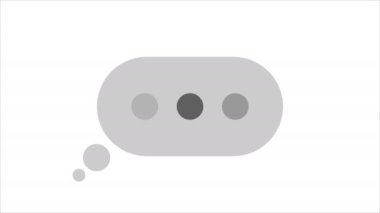 animation text message with alpha matte. 4k video