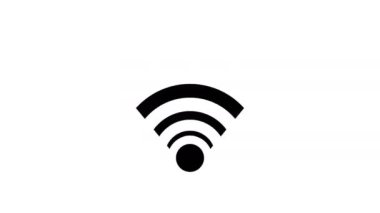 Wifi icon animation 4k. Wifi symbol. Connection sign