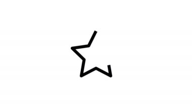 Star icon isolated on white background. 4k video