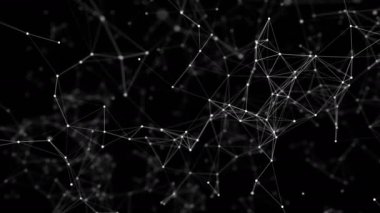 Digital, 3d rendered abstract plexus background. Connection and web concept. 4k video.