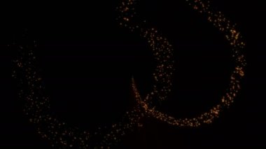 Gold luxury sparkling glitter star dust trail.4k animation