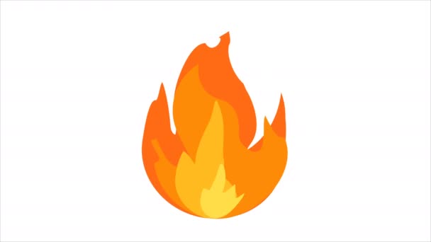 Cartoon Flame Animation Flame Background Texture Cartoon Fire Animation Video — Stock video