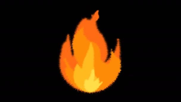 Cartoon Flame Animation Flame Background Texture Cartoon Fire Animation Video — Stockvideo