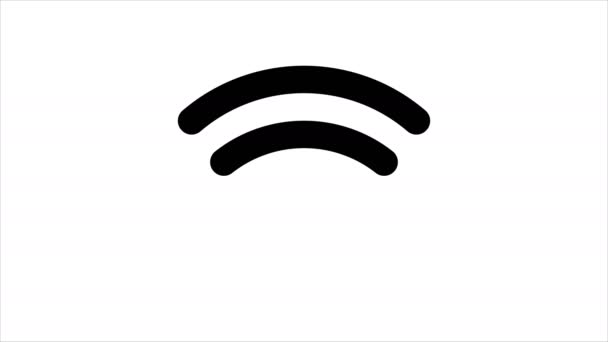 Wifi Icon Animation Символ Wifi Знак Соединения — стоковое видео