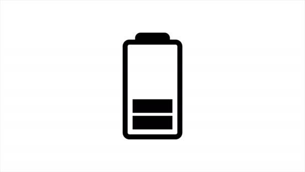 Battery Icon Charging Background Animation — Stock video