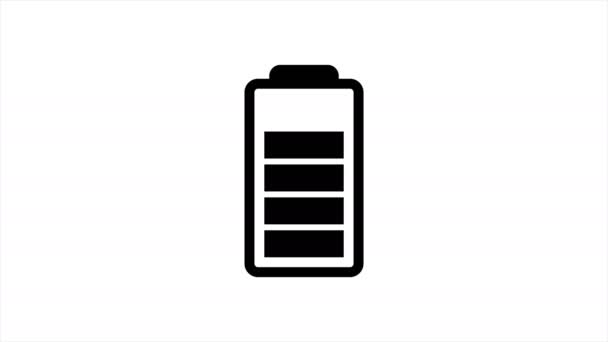 Піктограма Зарядки Батареї Фоні Анімація — стокове відео