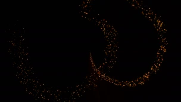 Gold Luxury Sparkling Glitter Star Dust Trail Animation — Stok video