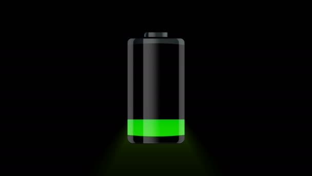 Battery Icon Charging Background Animation — Wideo stockowe