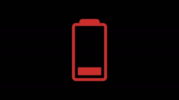 Low Battery Background Animation — Video Stock