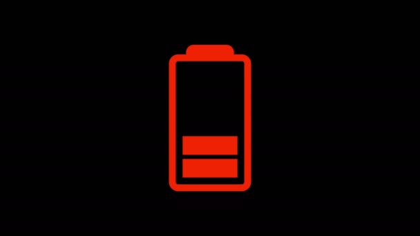 Battery Icon Charging Background Animation — Stock Video
