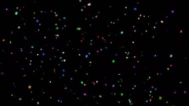 Colorful animation of confetti falling Alpha Luma Matte included. 4k video