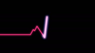 Heartbeat monitor EKG line monitor shows heartthrob, Seamlessly loop electrocardiogram medical screen with a graph of heart rhythm. 4k animation