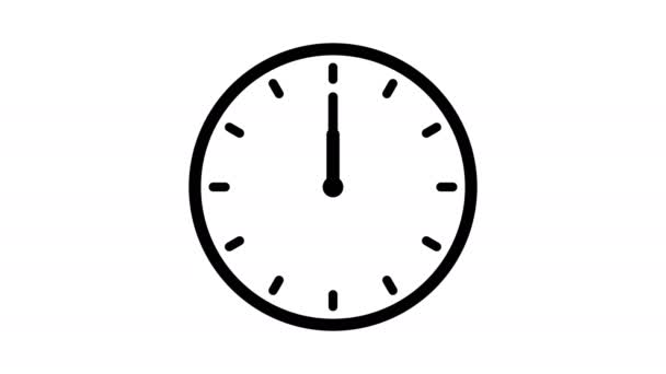 Clock Animation Hour Loop Animation Optional Luma Matte Alpha Luma — Wideo stockowe