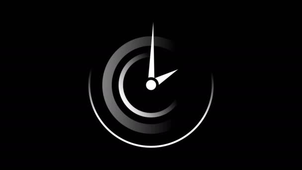Анимация Часов Анимации Hour Loop Опциональным Матовым Luma Включая Матте — стоковое видео