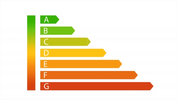 Energy Efficiency Diagram Animation Optional Luma Matte Alpha Luma Matte — Stock videók