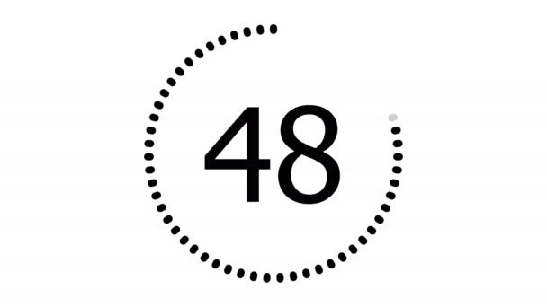Countdown One Minute Animation Seconds Animation Optional Luma Matte Alpha — Video