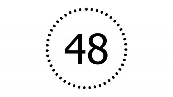 Countdown One Minute Animation Seconds Animation Optional Luma Matte Alpha — Video