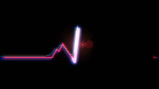 Heartbeat Monitor Ekg Line Monitor Shows Heartthrob Seamlessly Loop Electrocardiogram — Stock videók