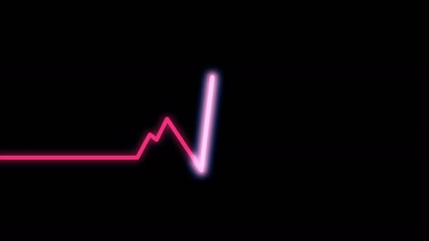 Heartbeat Monitor Ekg Line Monitor Shows Heartthrob Seamlessly Loop Electrocardiogram — Wideo stockowe