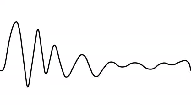 Motion Graphics Drawing Audio Wave Heartbeat Sound Wave Animation — Vídeos de Stock