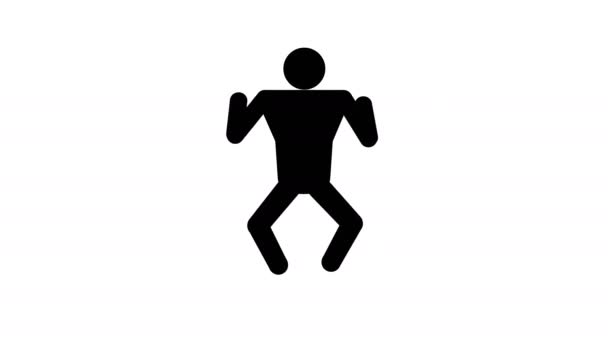 Simple Looped Animation Jumping Person Video — Stockvideo