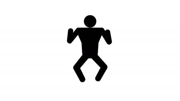 Animation Icon Swimming Man Flat Design — Vídeo de Stock