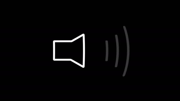 Render Animated Speaker Icon Sound Icon Audio Music Speaker Luma — Stockvideo
