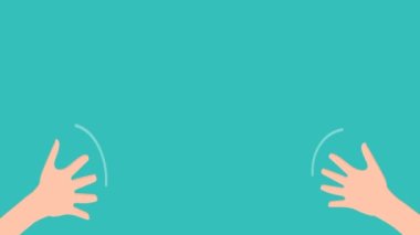 Clapping hands. Cartoon Hands Clapping. 4k animation with optional luma matte. Alpha Luma Matte included. 4k video