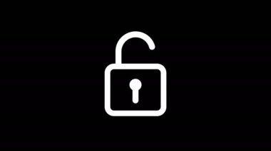 locked icon. Lock Icon Animation 4k video