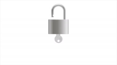 Set of realistic Padlocks Animation 4k video