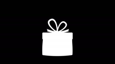 Opened gift box. Alpha Luma Matte included. 4k video