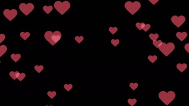 love heart icon animation with optional luma matte. Alpha Luma Matte included. 4k video