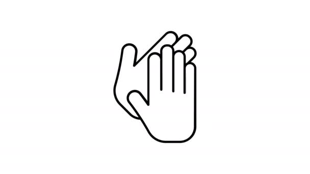 Clapping Hands Cartoon Hands Clapping Animation — Video Stock