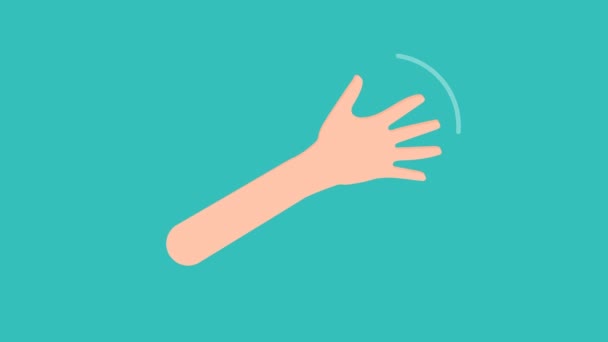Clapping Hands Cartoon Hands Clapping Animation Optional Luma Matte Alpha — Stockvideo
